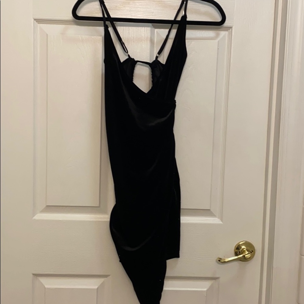 Black velvet dress